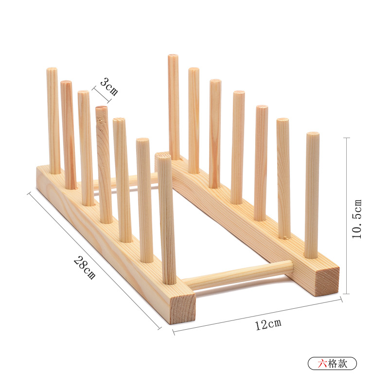 Wooden drying rack, kitchen dish rack, cup rack, commercial tea cake display storage rack, customizable