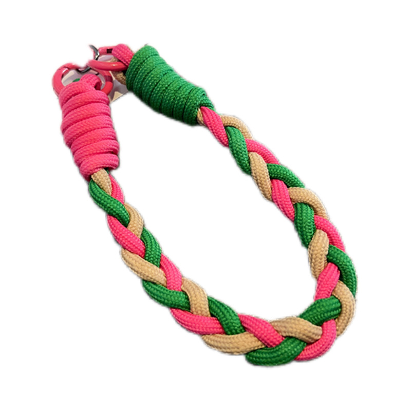 Contrast Color Camera Twist Wrist Keychain Phone Outdoor Lanyard Pendant Universal Handheld Woven Sturdy Short Rope
