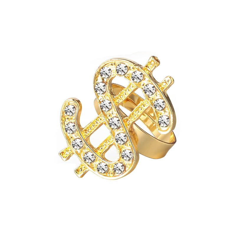 Hip-hop dollar full diamond pendant ring necklace pendant accessories