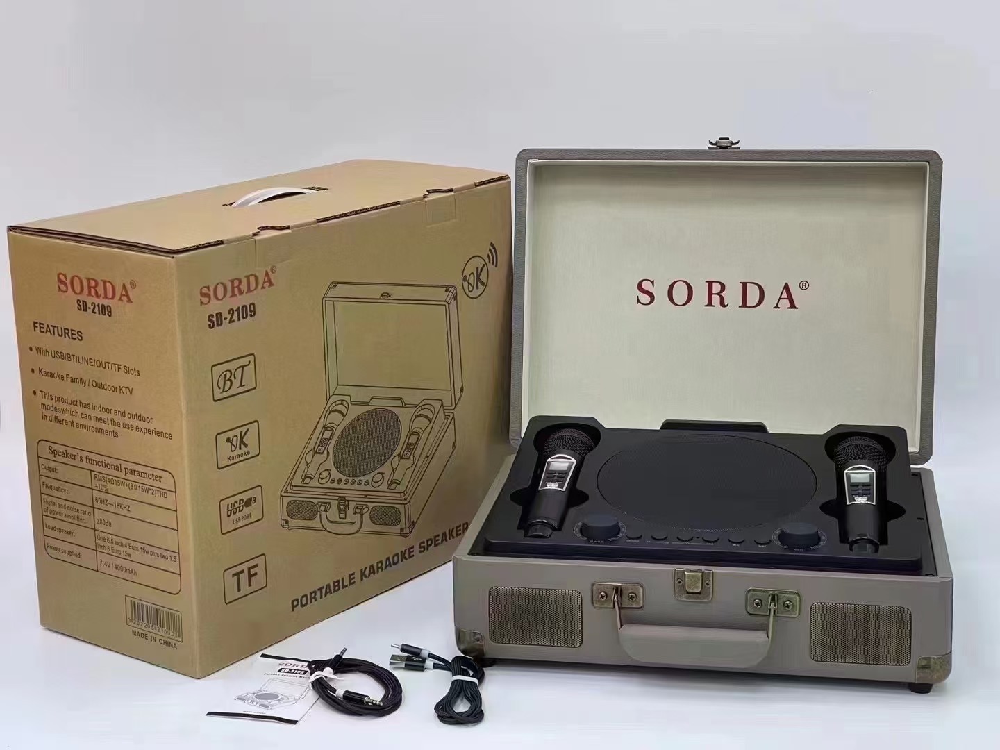 SD2109 Bluetooth Speaker Wireless Microphone Microphone Singing All-in-One Handheld Outdoor Portable K Song
