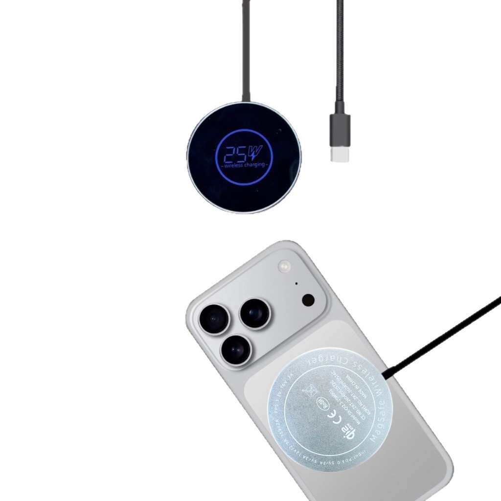 Qi2.2-25W magnetic wireless charger for Apple 16 Apple 17 compatible Samsung Huawei Xiaomi