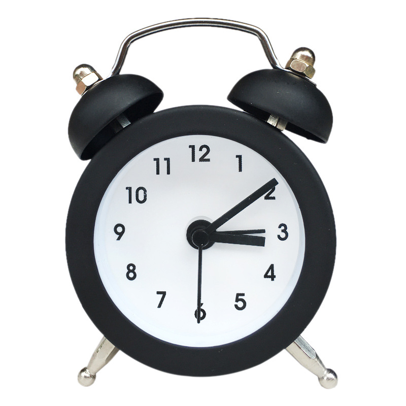 Cartoon Mini Metal Alarm Clock Student Children Gift Clock Add Logo