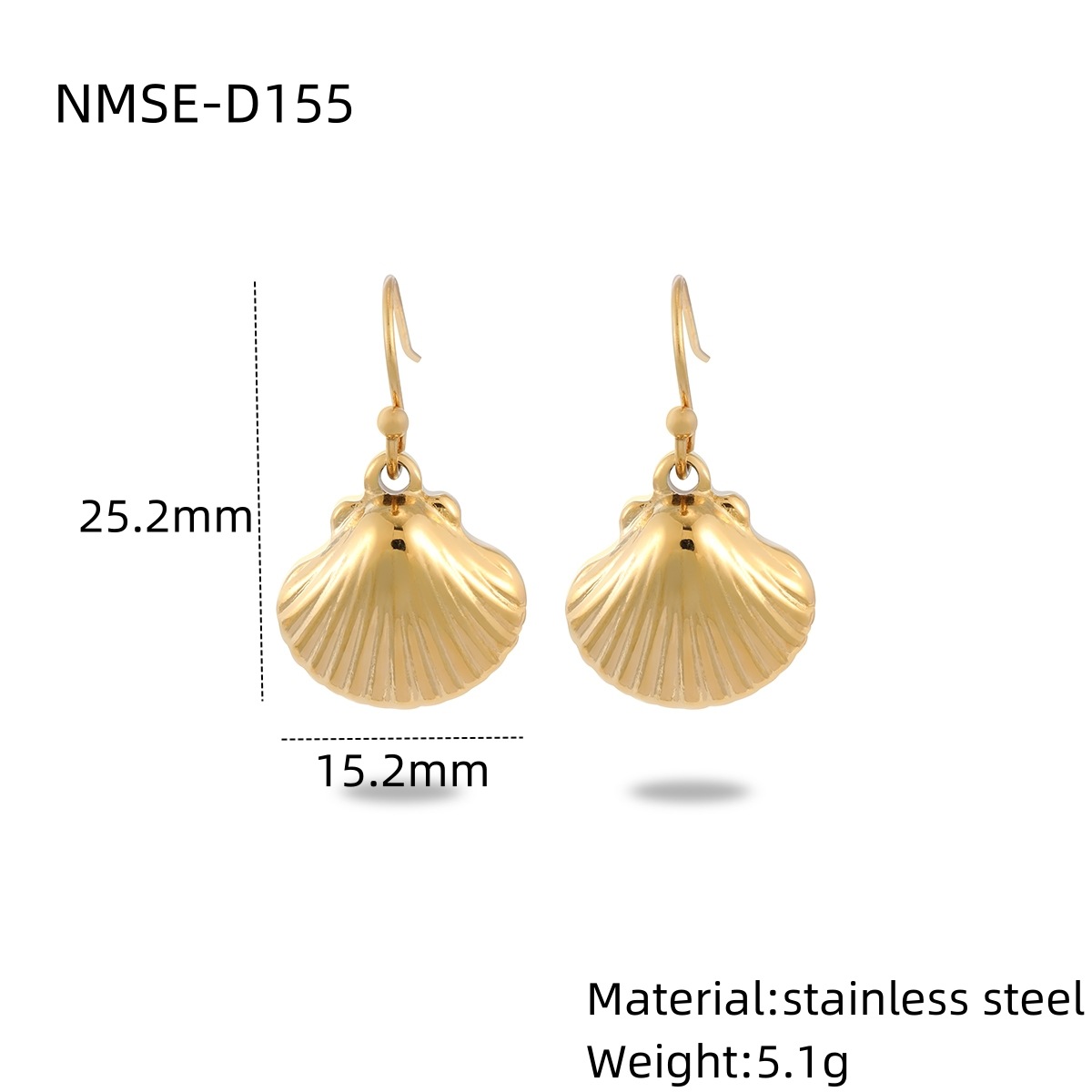 New Ocean Shell Pearl Titanium Steel Necklace Set for Women Stainless Steel Pendant