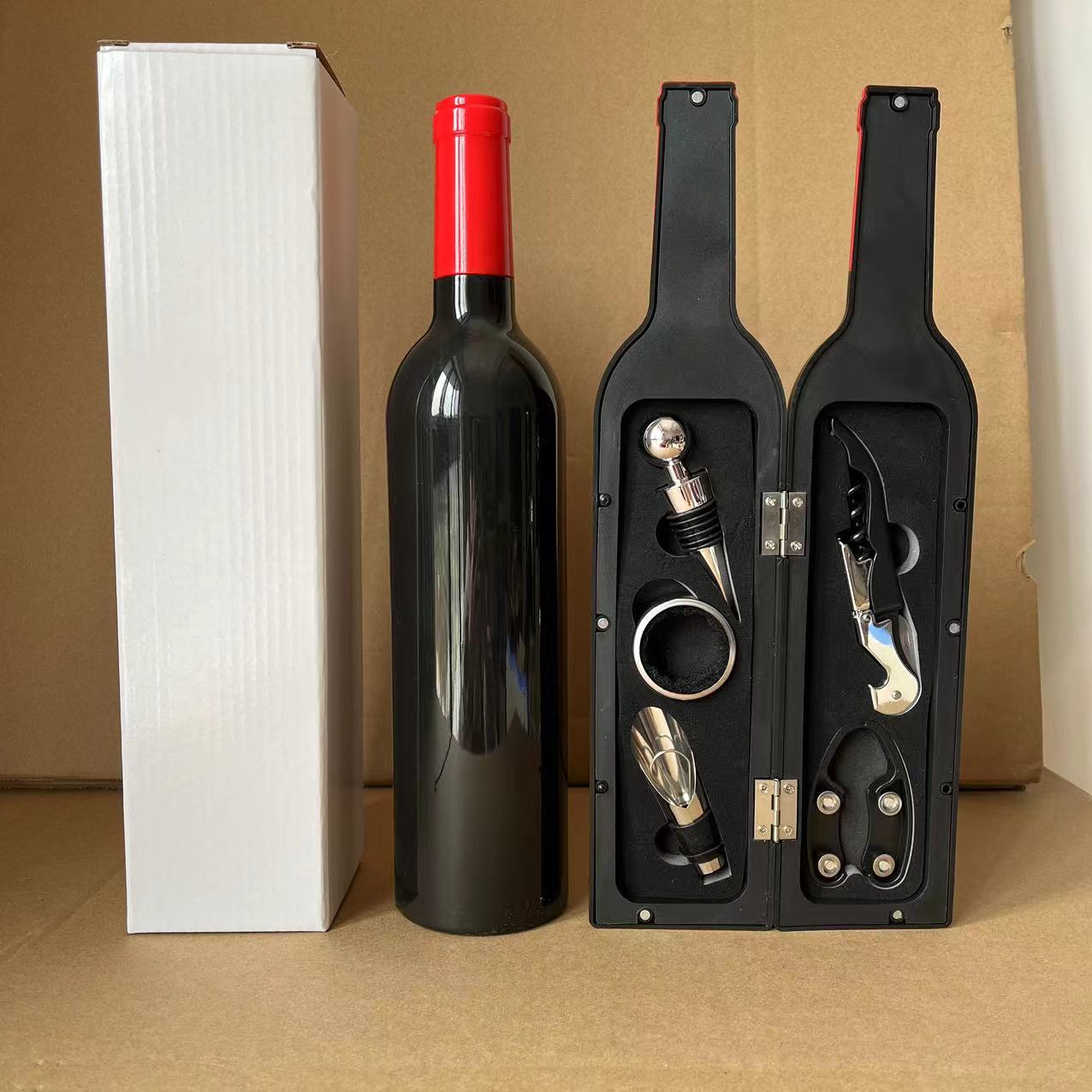 Red Wine Tool Red Head Matte Bright Large Wine Bottle Five-Piece Set Red Wine Tool Box Opener Wine