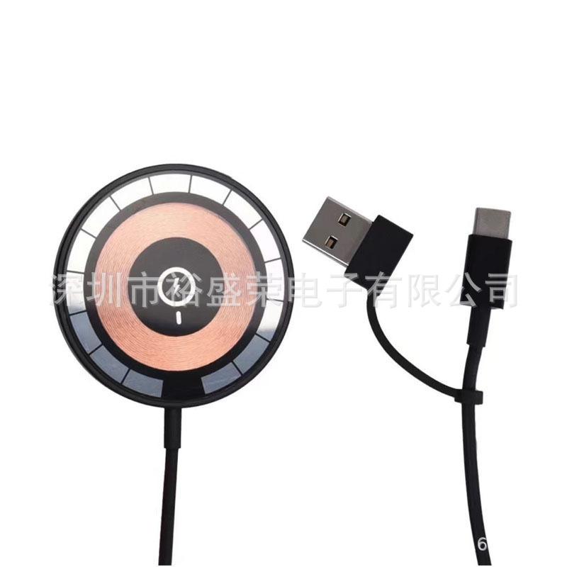 MagSafe 15W Transparent Magnetic Wireless Charger for Apple Phone Strong Magnetic Fast Charging