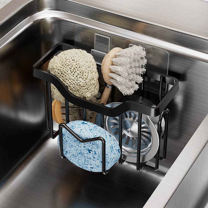 Sink sponge rack hand soap soap brush storage basket drain rack kitchen supplies counter storage rack