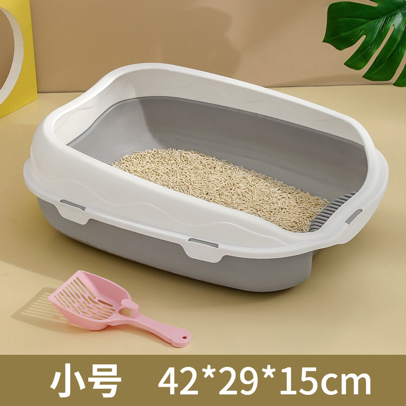 Extra Large Cat Litter Box, Anti-Splash Cat Toilet, Kitten Bathtub, Open Type Extra Large Cat Litter Box