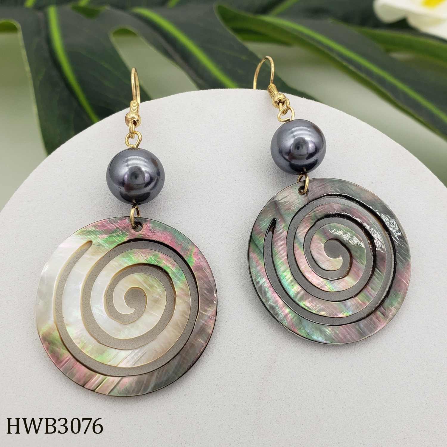 Original Design Natural Black Shell Pearl Earrings Turtle Drop Earrings