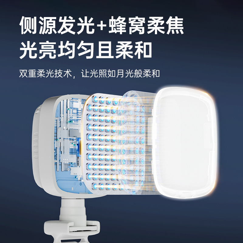 D5 Phone Fill Light Clip Tofu Beauty Light Mini Live Streaming Selfie Light Photography Pocket Light Compact