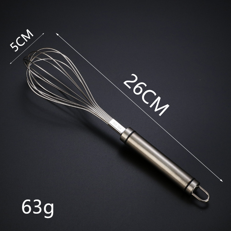 304 stainless steel manual egg beater, thickened manual stirring rod, flour/egg whisk, extended baking tool