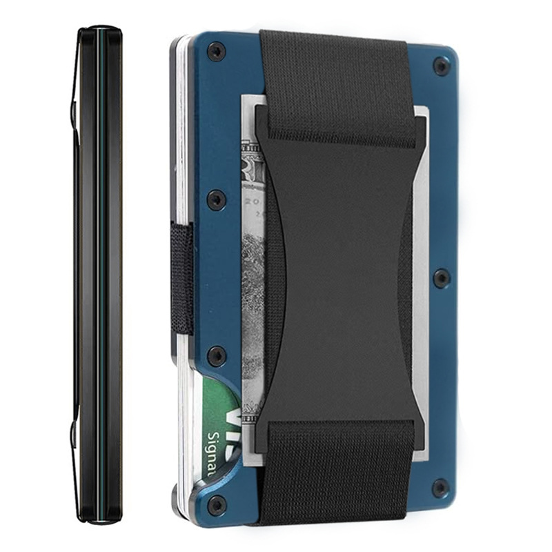 New Metal Card Holder Carbon Fiber Wallet Money Clip RFID Anti-Theft Blocking Technology
