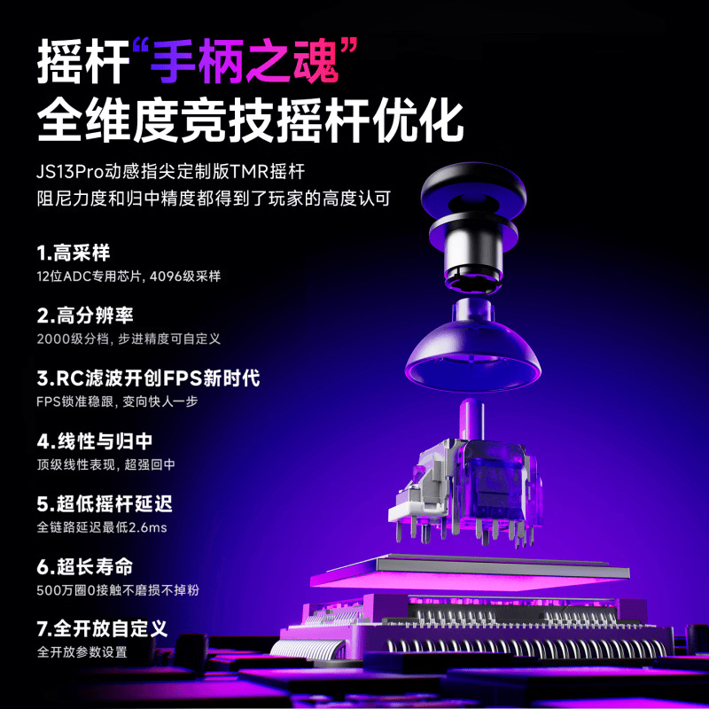 Dynamic Touch Light Sword PLUS Symmetrical Game Controller JS13 PRO Joystick Multi-Platform Multi-Mode Competitive Controller