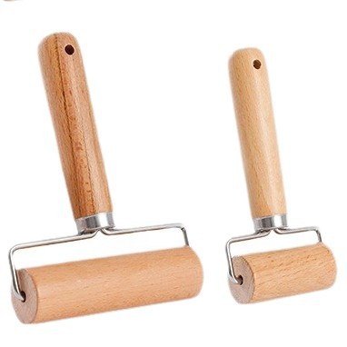 Wooden Handle Rolling Pin Double Head Solid Wood Roller for Dumpling Wrapper Beech Wood Rolling Pin Baking Tool