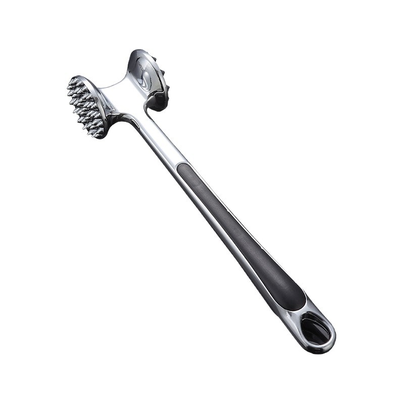 New Zinc Alloy Solid Double-Sided Meat Hammer Kitchen Household Meat Tenderizer Stainless Steel Meat Hammer Meat Mincer Tenderizer