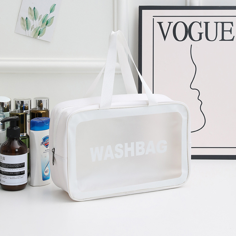 PVC Waterproof Cosmetic Bag, Portable Handheld Storage Bag, Large Capacity Toiletry Bag, Travel Storage Bag, Customizable