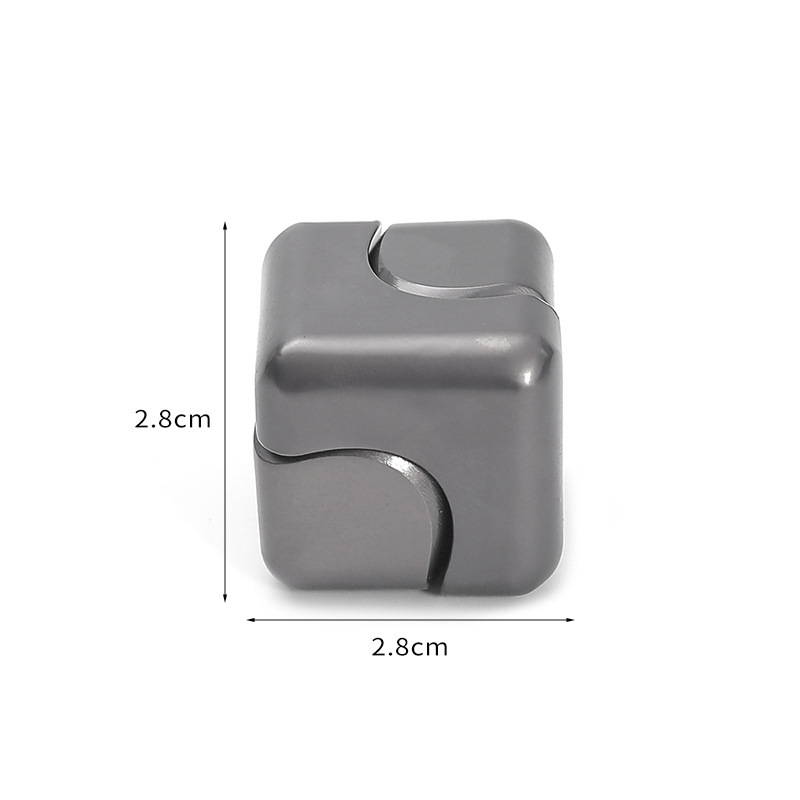 Colorful Metal Cube Finger Spinner Rotatable Detachable Finger Cube Leisure Pastime Toy Gift
