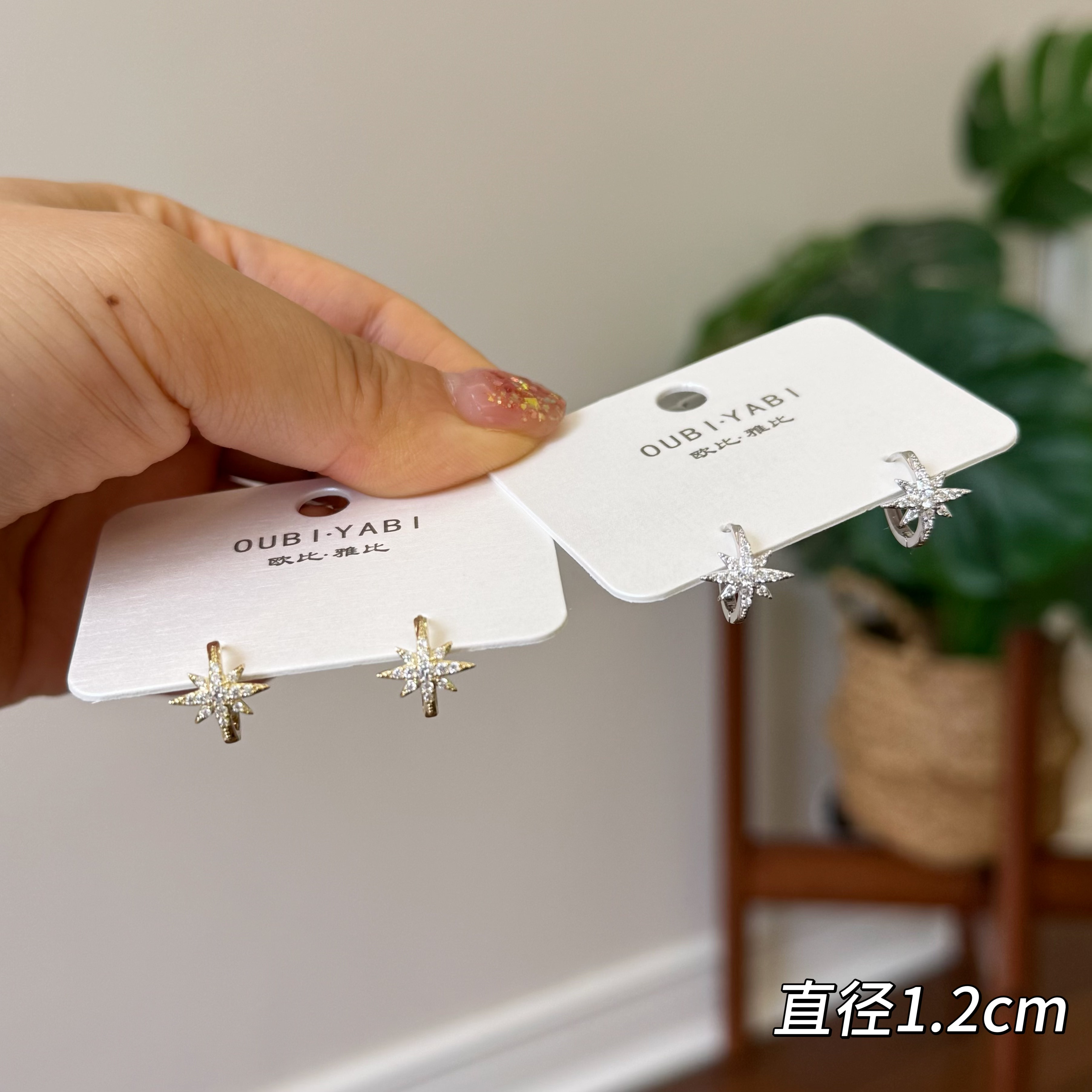 Oubiyabi Earrings Star Stud Ear Accessories 09672