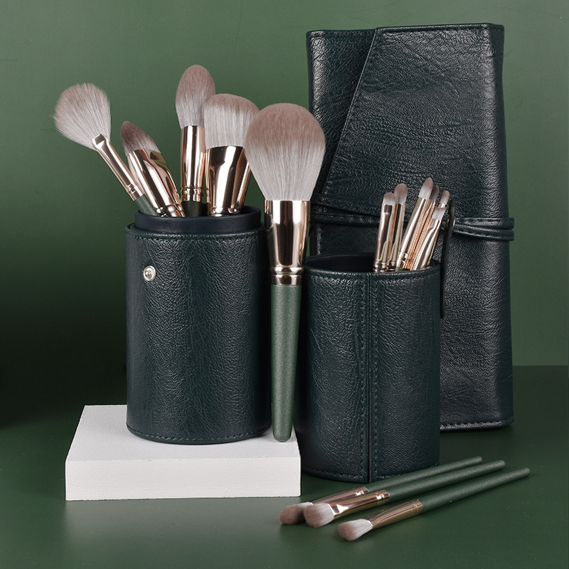 14-piece green cloud makeup brush set ultra-soft beginner full set powder brush foundation brush makeup tool