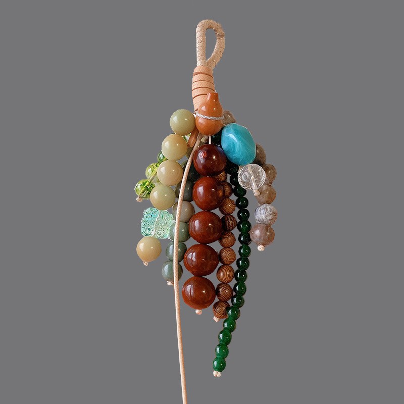 Wenqi Full Wish Seed Bag Pendant Handwoven Keychain Bag Pendant for Women
