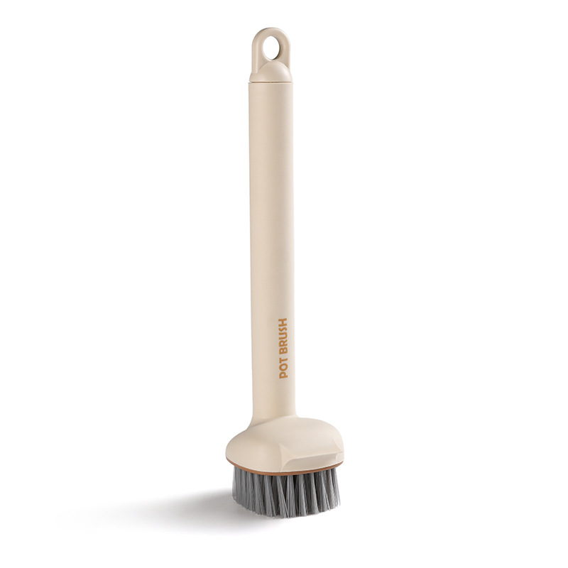 Long-handled pot brush for household dishwashing, washable, rotatable, kitchen cleaning tool