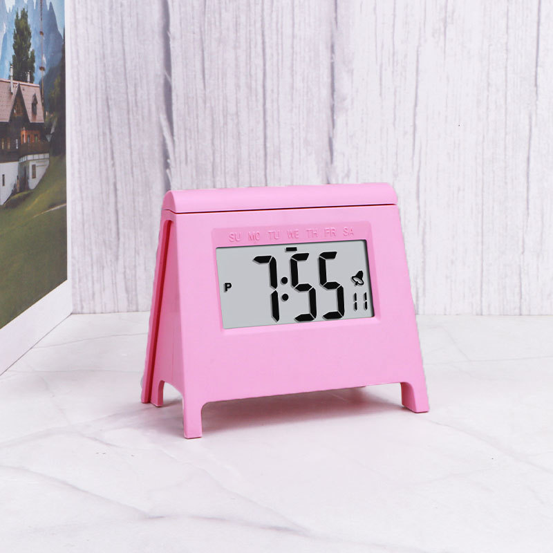 Electronic clock, student mini night light portable desktop decoration, cute and small dormitory clock