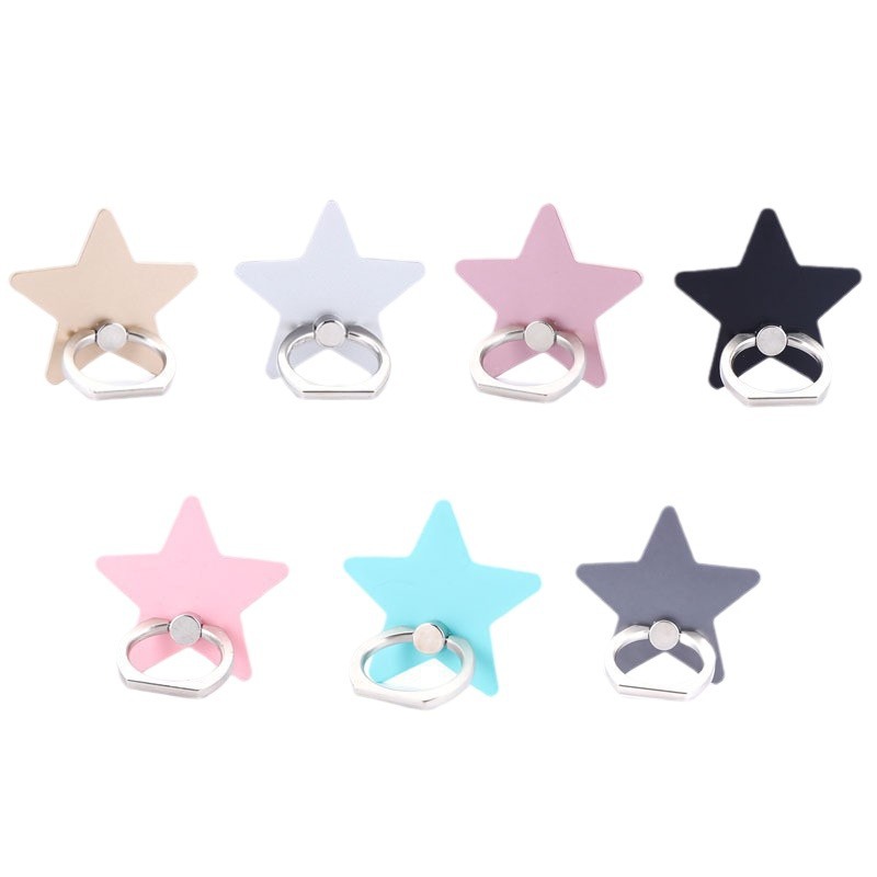 Five-pointed star phone stand gift multifunctional metal ring buckle irin star ring tablet