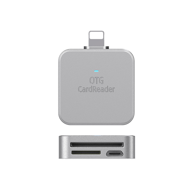Apple iPhone SD Card Reader 2-in-1 SD/TF Card Camera OTG Memory Card Adapter Cable