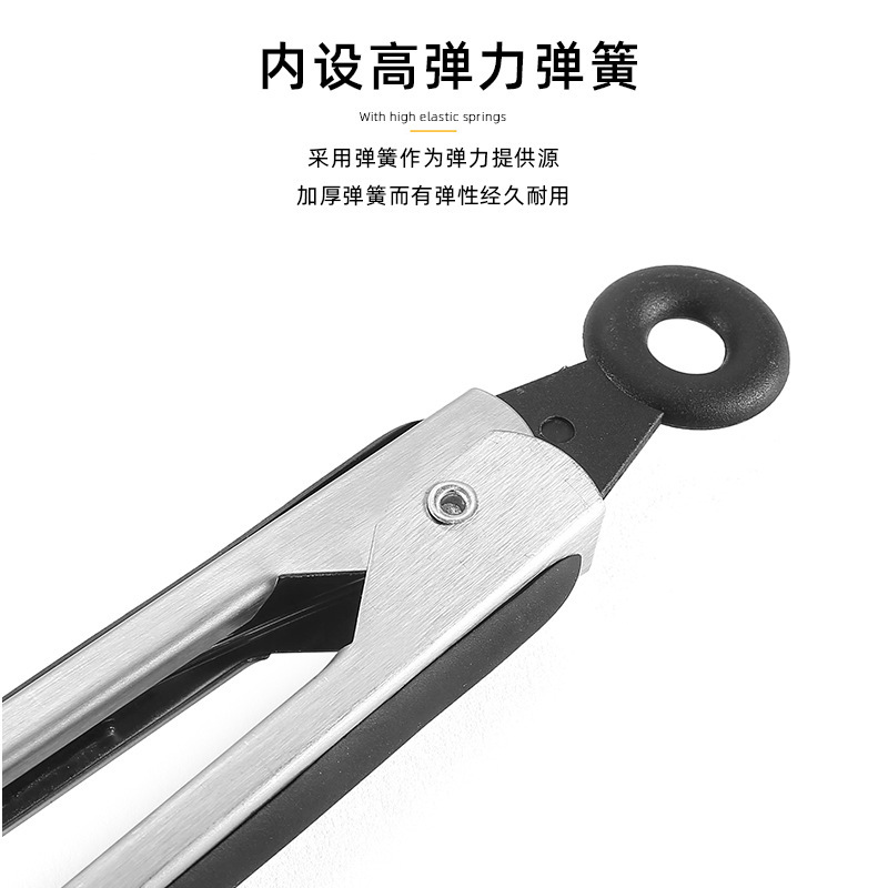 European Nylon Heat-Proof BBQ Tongs Cooking Clips Spatula Noodle Pasta Tongs Bread Baking Salad Food Clips