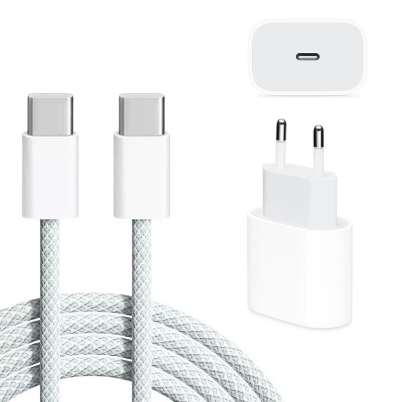 For iPhone15ProMax fast charging braided data cable dual Type-c cable Apple 35W charger PD