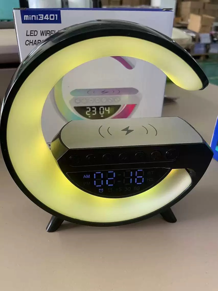 3401mini Bluetooth speaker multi 2301 function wireless charging home alarm clock atmosphere light G63