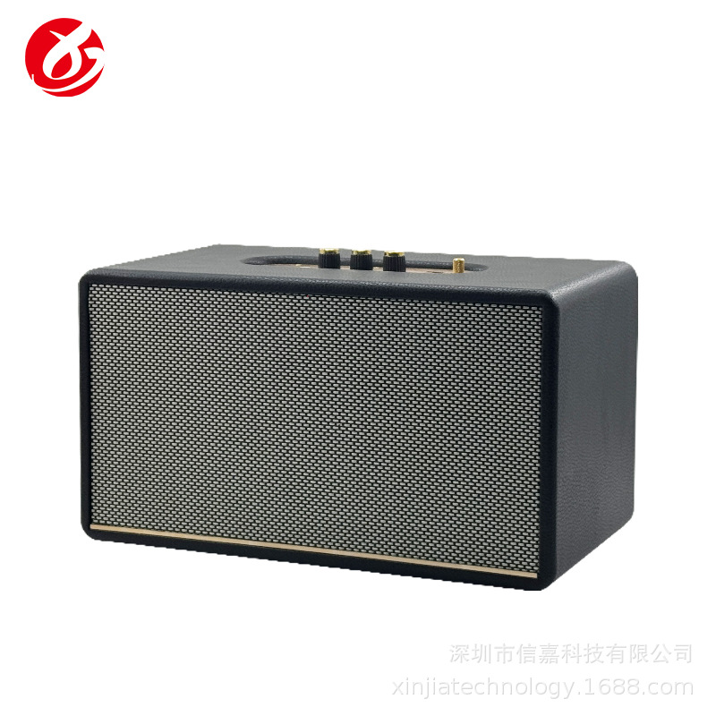 Wooden M23 wireless speaker heavy bass outdoor high power portable home Marshall Bluetooth speaker