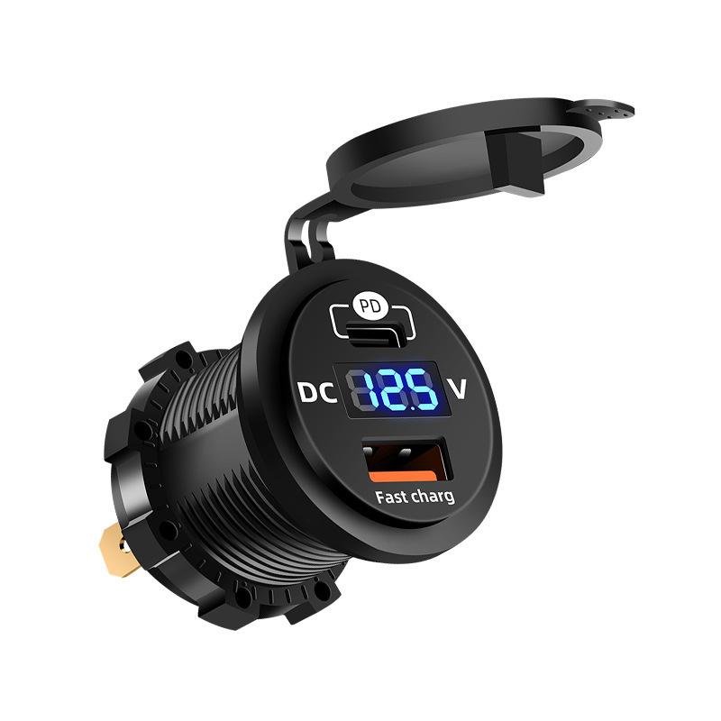 Custom Modified Car Charger Fast Charge Motorcycle Car Cigarette Lighter One-to-Many PD Fast Charge Adapter Plug