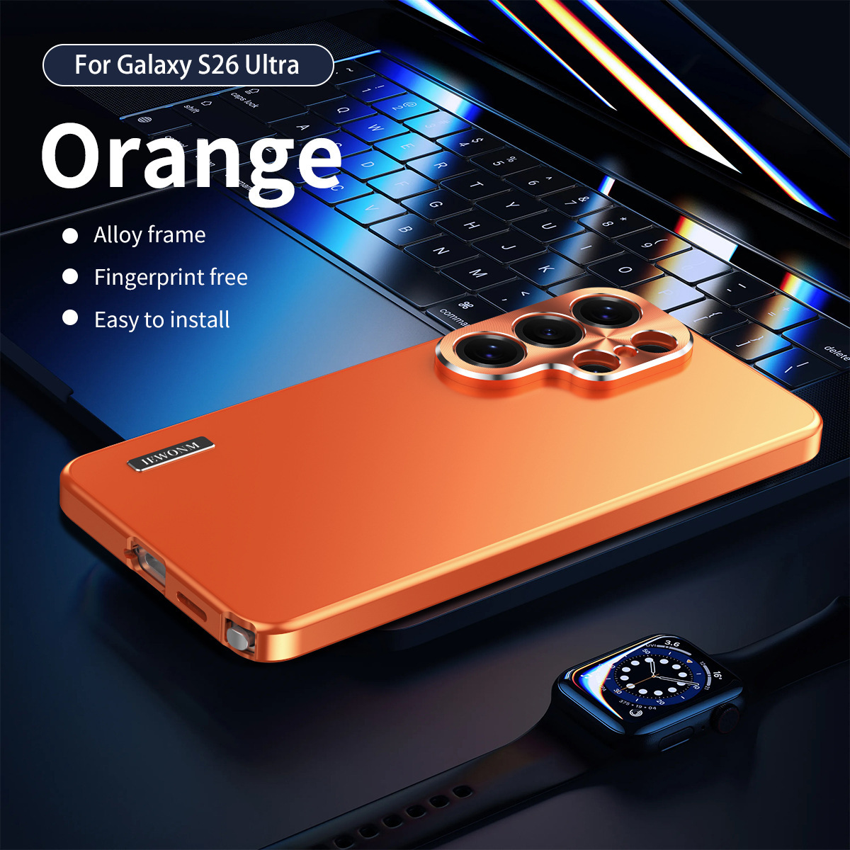 For Samsung S26Ultra Phone Case S25plus Magnetic Alloy Frame S24U Full Coverage Anti-Drop Protective Case