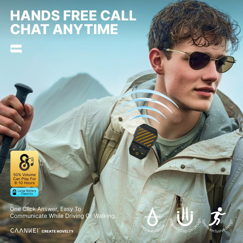 Loud wearable wireless mini speaker portable outdoor running clip-on wireless Bluetooth small speaker