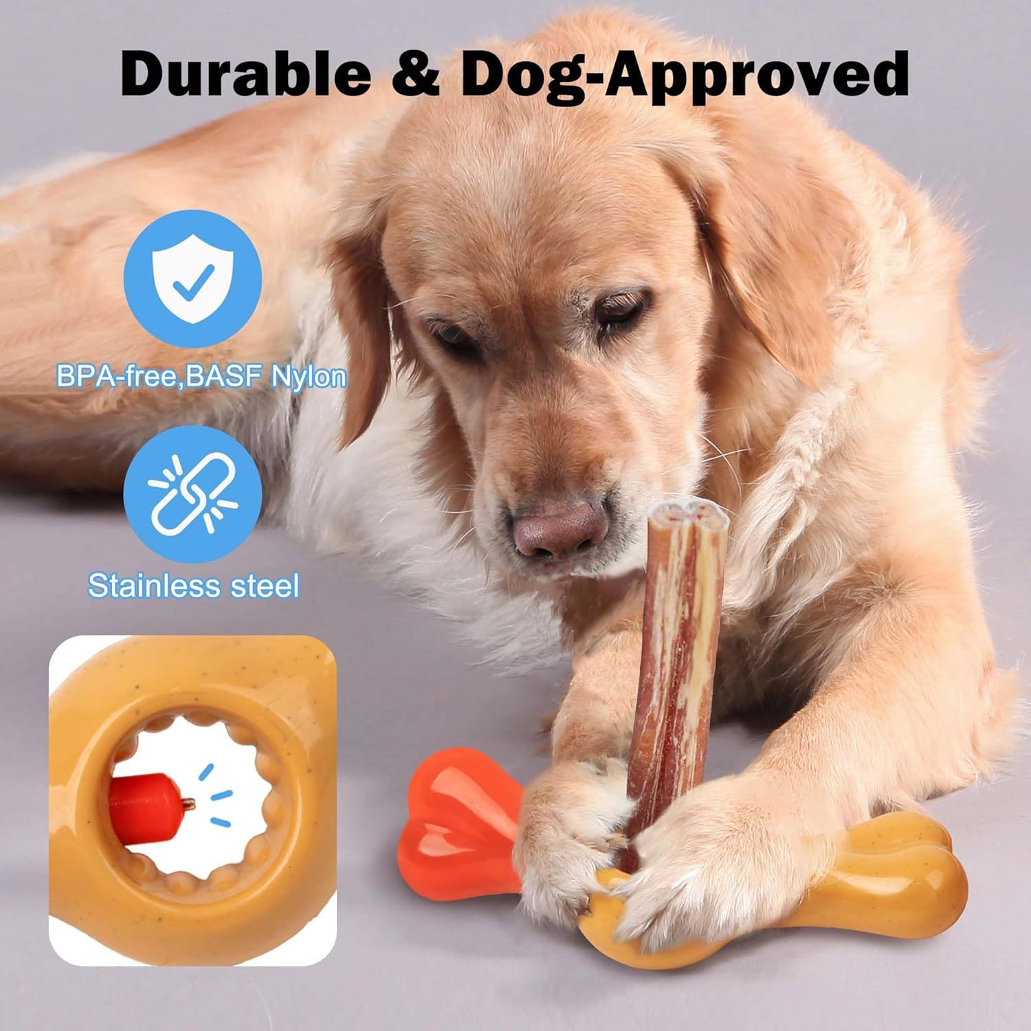 afp Anti-choking Pet Dog Chew Stick Holder Toy Chewing Stick Gnawing Stick Nylon Holder Fresh Breath