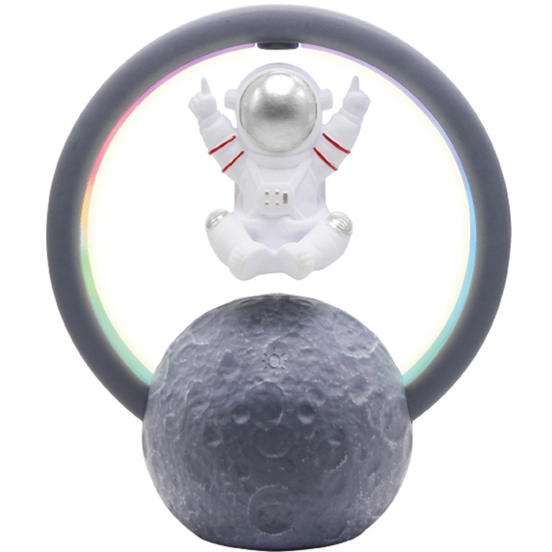 Magnetic levitation astronaut Bluetooth speaker lamp small spaceman RGB wireless subwoofer ornament birthday gift