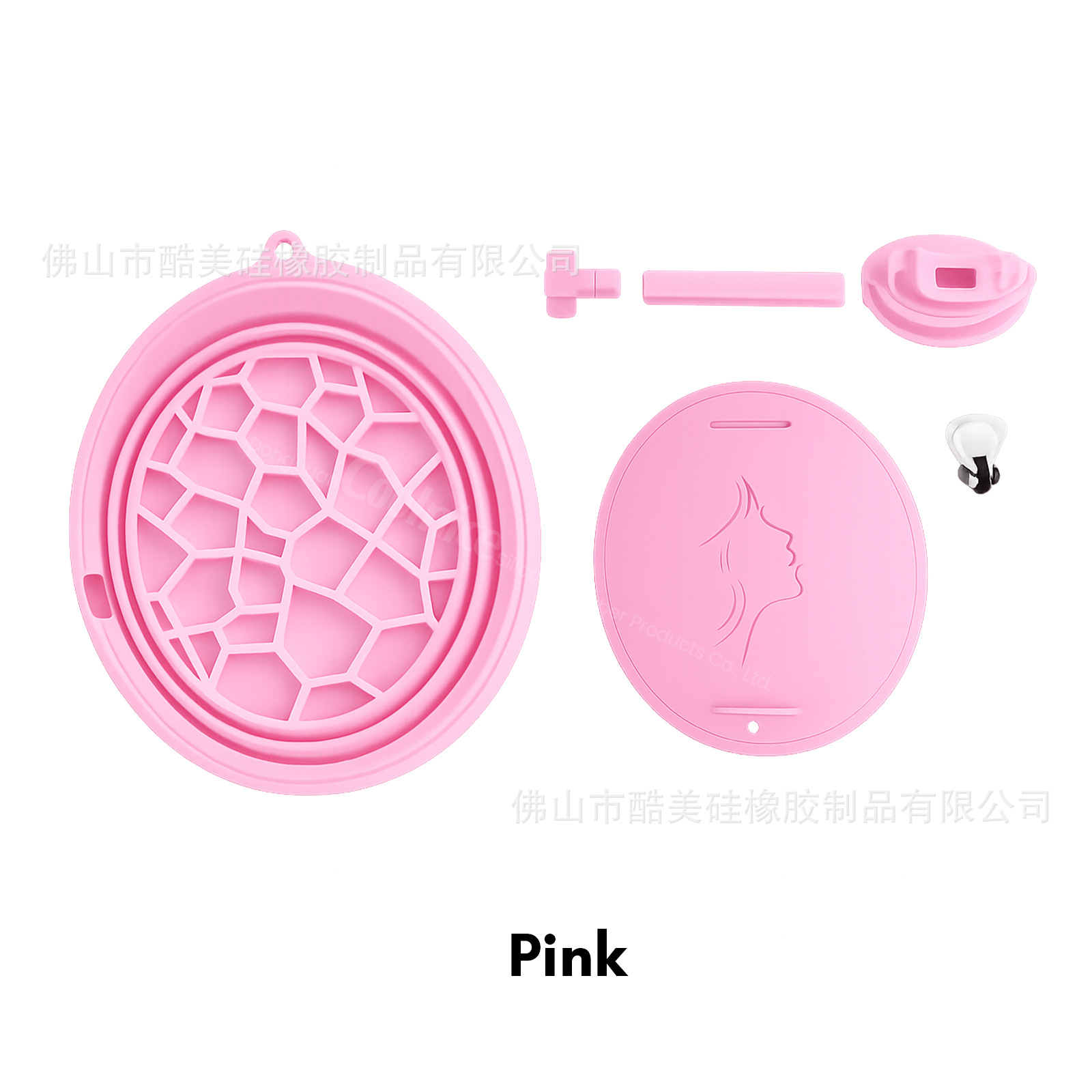 New breathable ice compress face basin with ice grid filter chamber ice therapy care ice bath beauty silicone foldable face basin