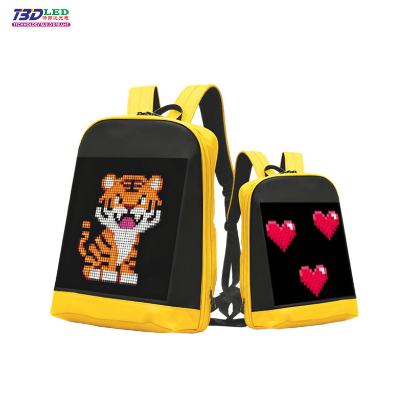 Large-Screen LED Backpack: New App for Bluetooth Advertising Playback—LED Display Casual Backpack