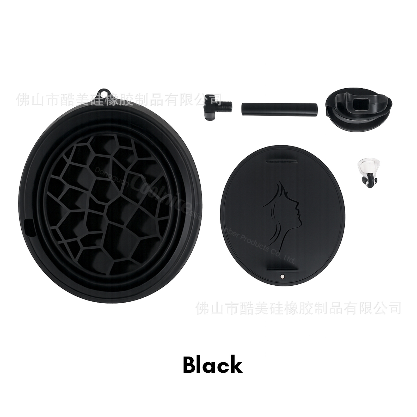 New breathable ice compress face basin with ice grid filter chamber ice therapy care ice bath beauty silicone foldable face basin