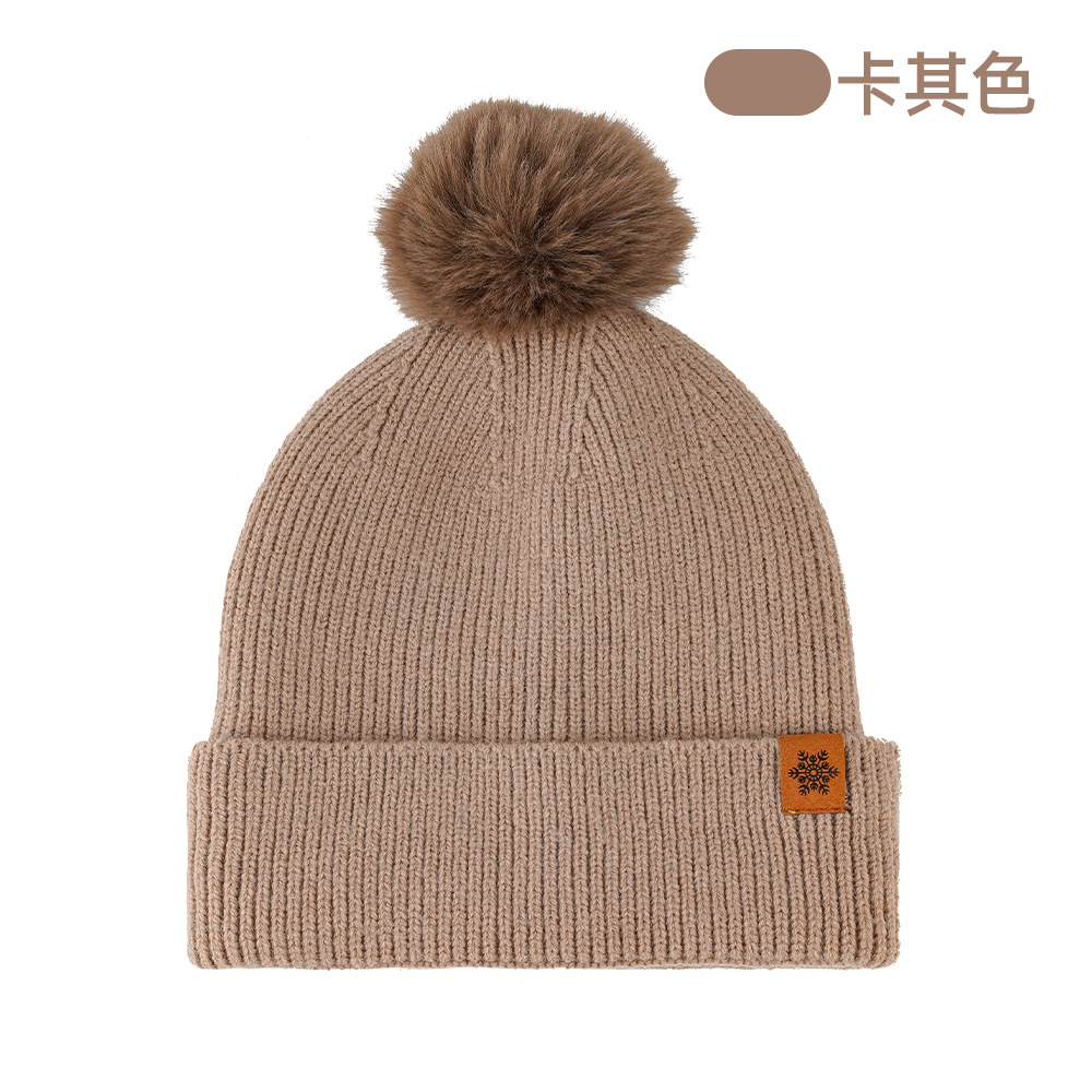 Knitted Hat Scarf Gloves Three-Piece Set Winter Outdoor Fleece-Lined Warm Earflap Beanie Wool Knit Hat