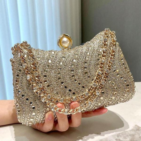 2026 New Evening Bag Women's Rhinestone Clutch Evening Bag Handbag Party Bag Banquet Bag