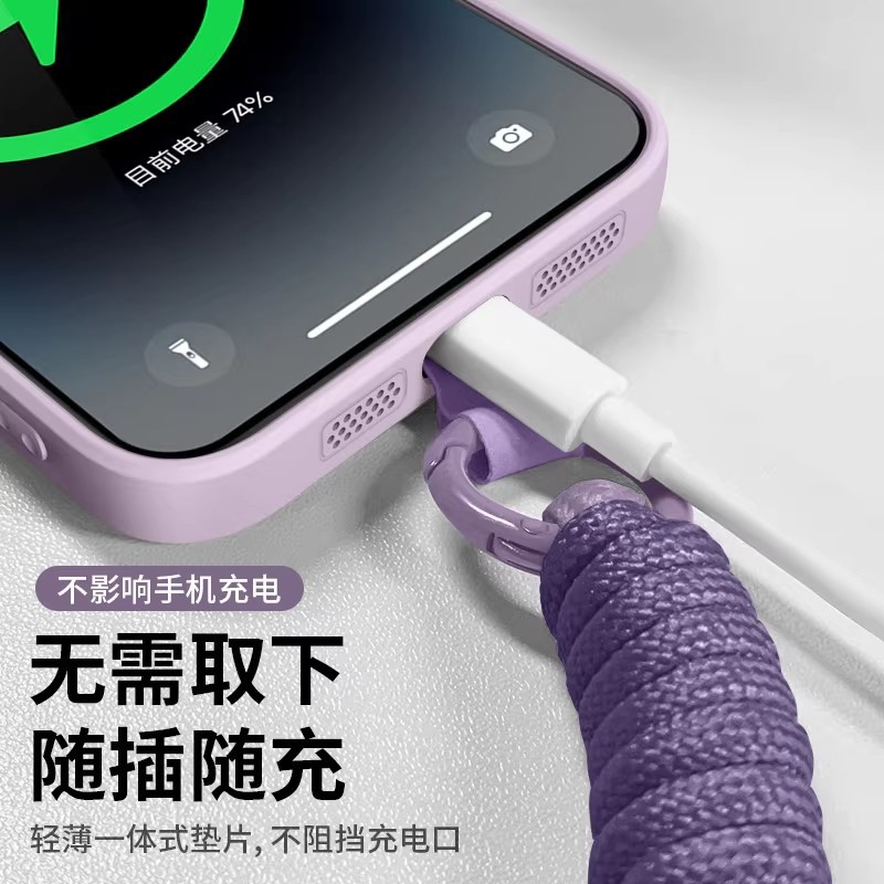 New Year Little Horse Pendant Cotton Phone Case Lanyard Wrist Keychain Bag Anti-Loss Strap Sturdy Portable Strap