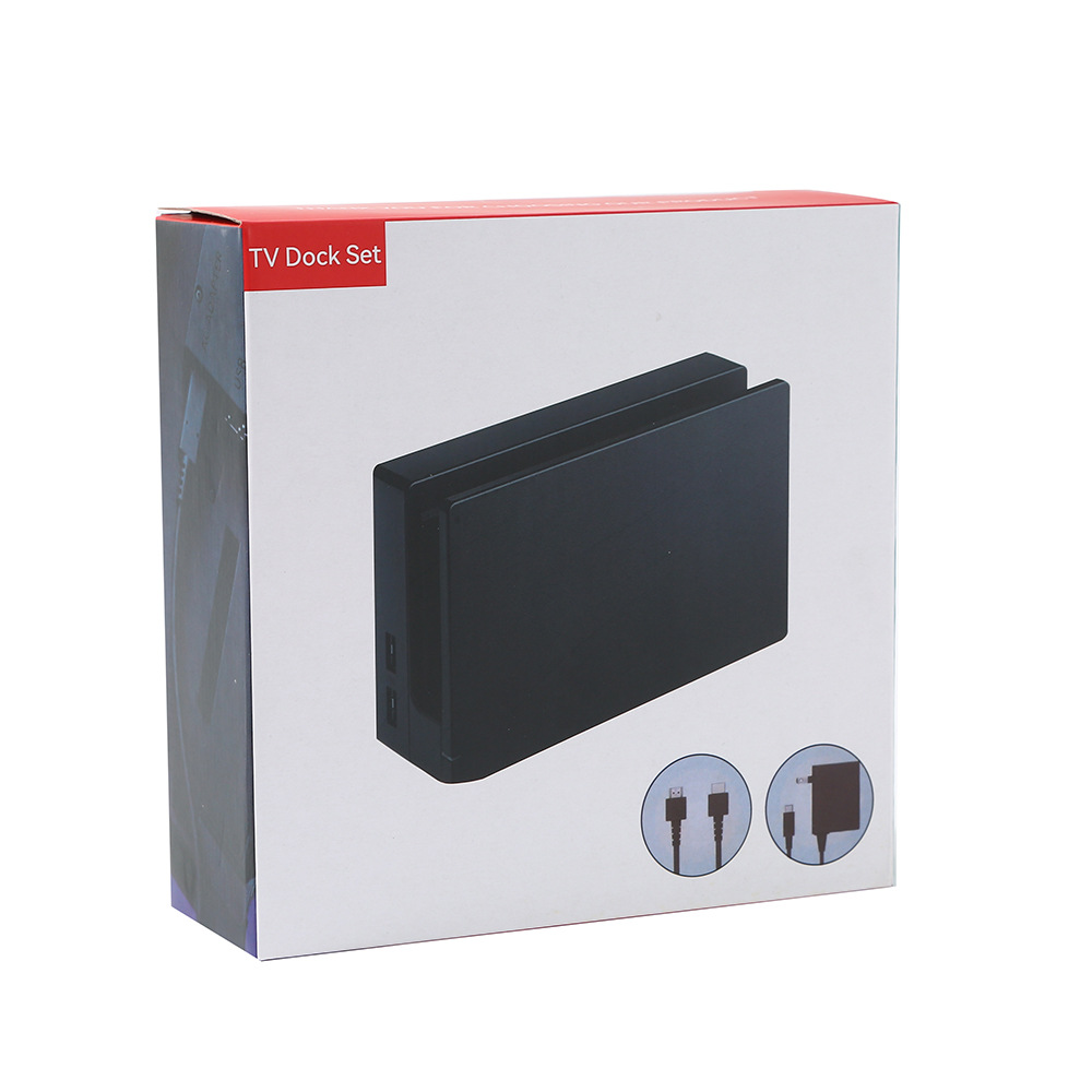 Switch TV Docking Station Set Host Charging Dock with HDMI Cable Power Adapter Full Accessories