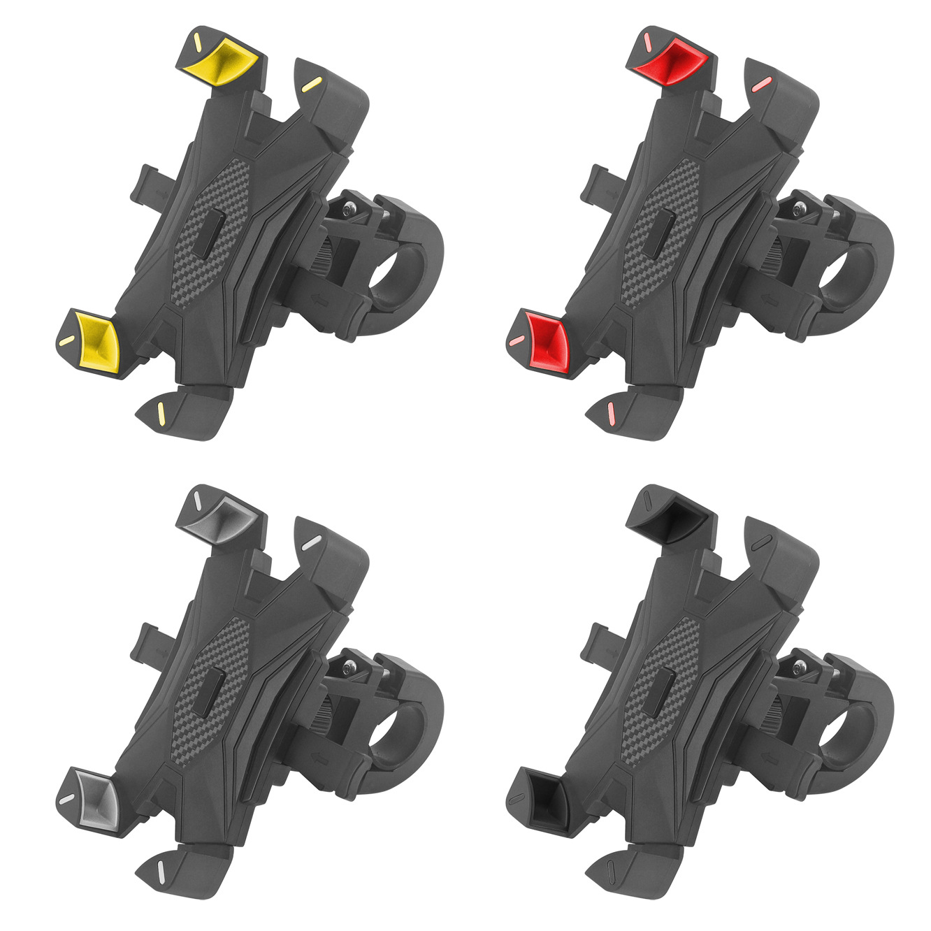 Rider running errands electric motorcycle phone holder delivery bike phone mount car anti-shake navigation holder