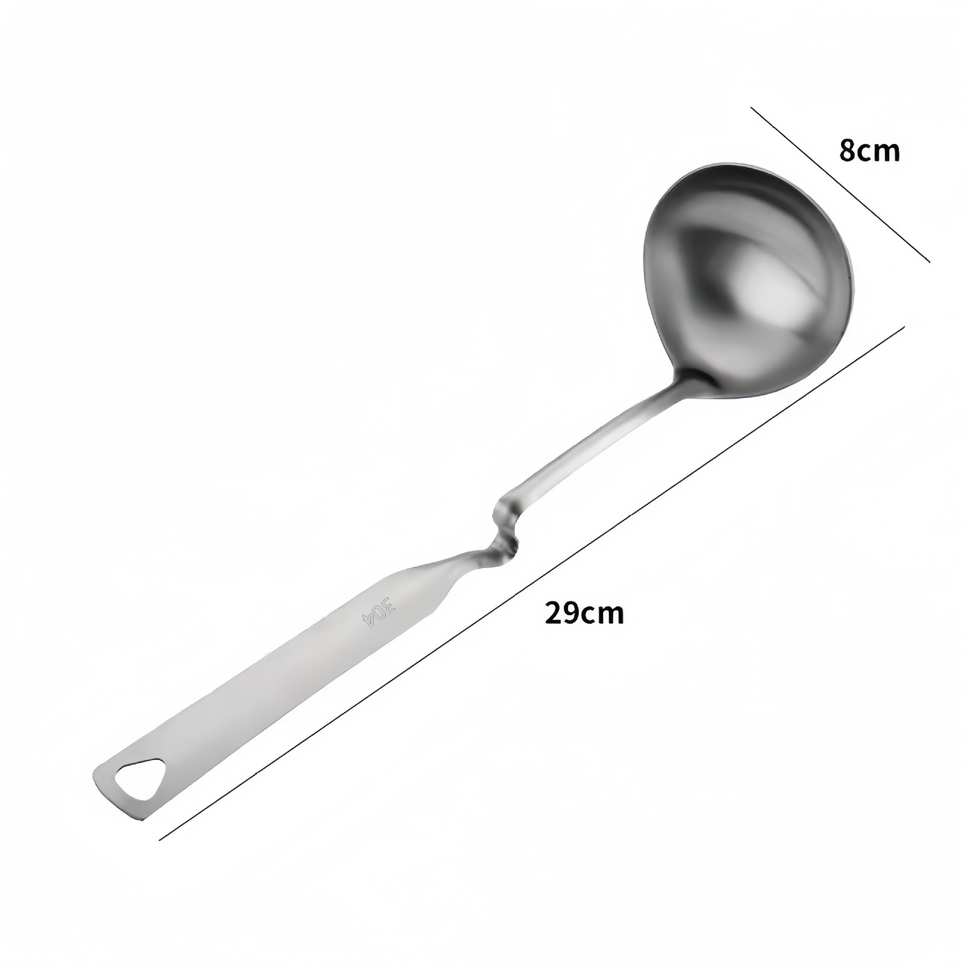 304 stainless steel wall-mounted household spoon, kitchen utensil spoon thickened, hangable hot pot oil filter soup spoon, slotted spoon, oil separation spoon