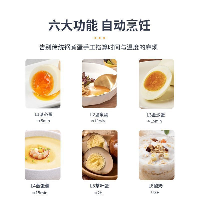 Egg Cooker Steamer Multifunctional Automatic Shut-off Household Small Mini Dormitory Boiled Eggs Breakfast