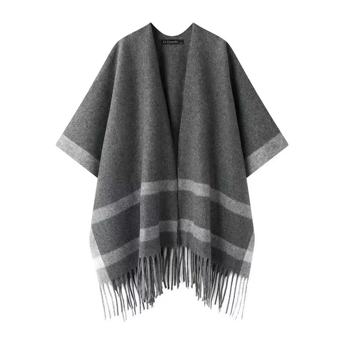 Autumn Winter New Plaid Shawl Outer Wear Tassel Shawl Cape Cape Scarf Coat Women