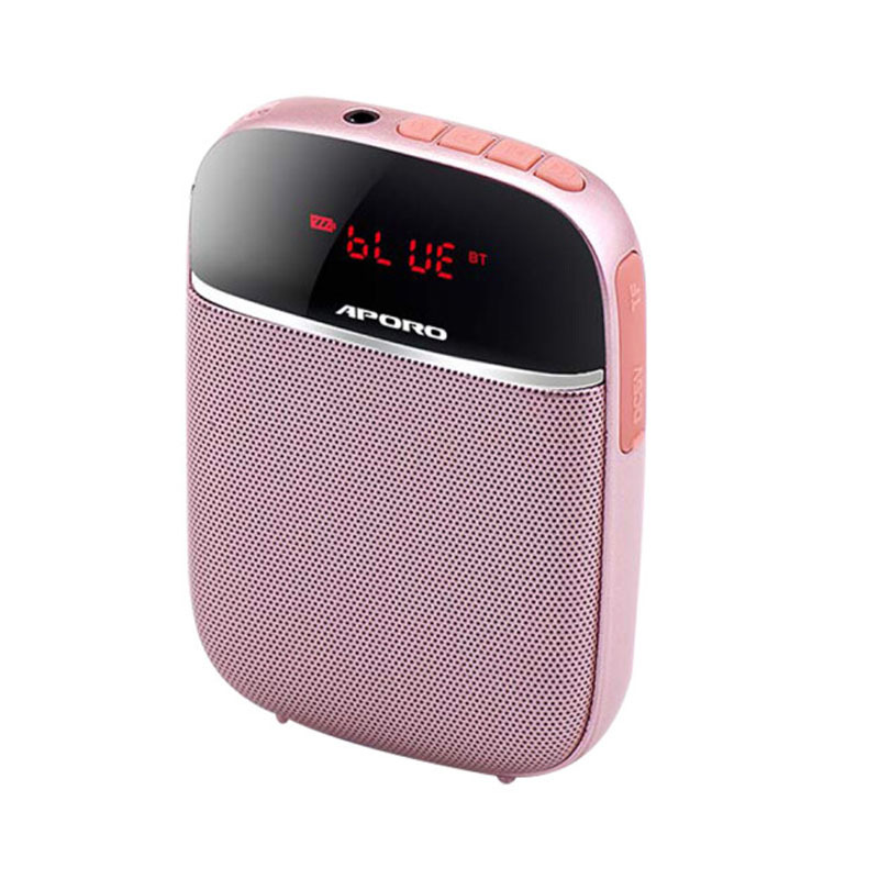 APORO T2UHF Bluetooth Wireless Mini Amplifier Teacher Tour Guide Headset Waist-hung Speaker Small Bee