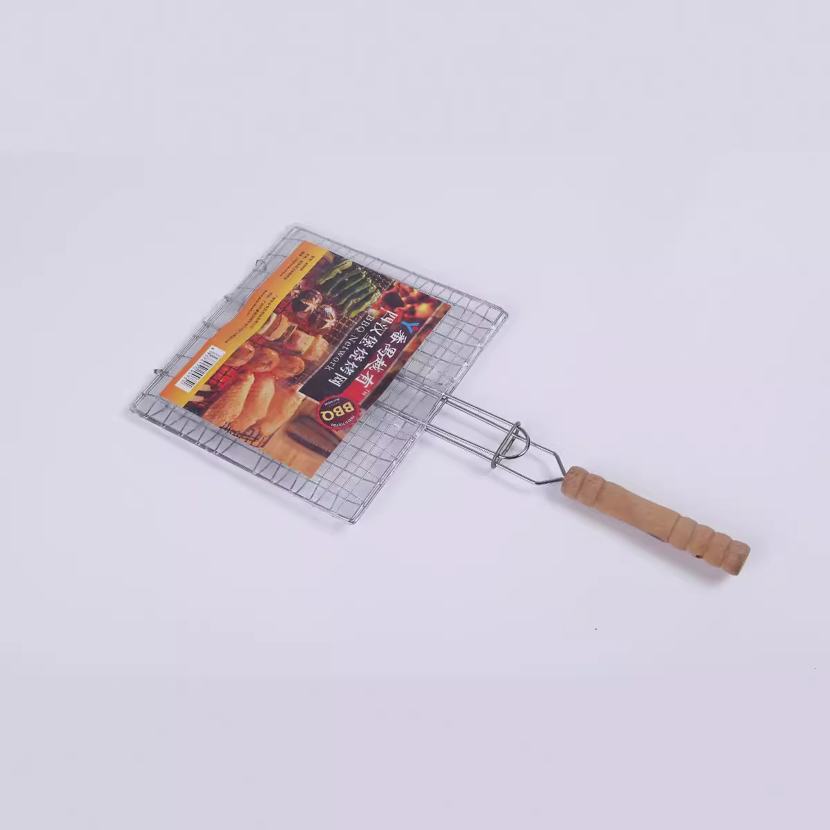 Outdoor BBQ Grill Net Large Double Fish Net Double-Layer Fish Net Clip Grilled Fish Net Clip Hamburger Clip