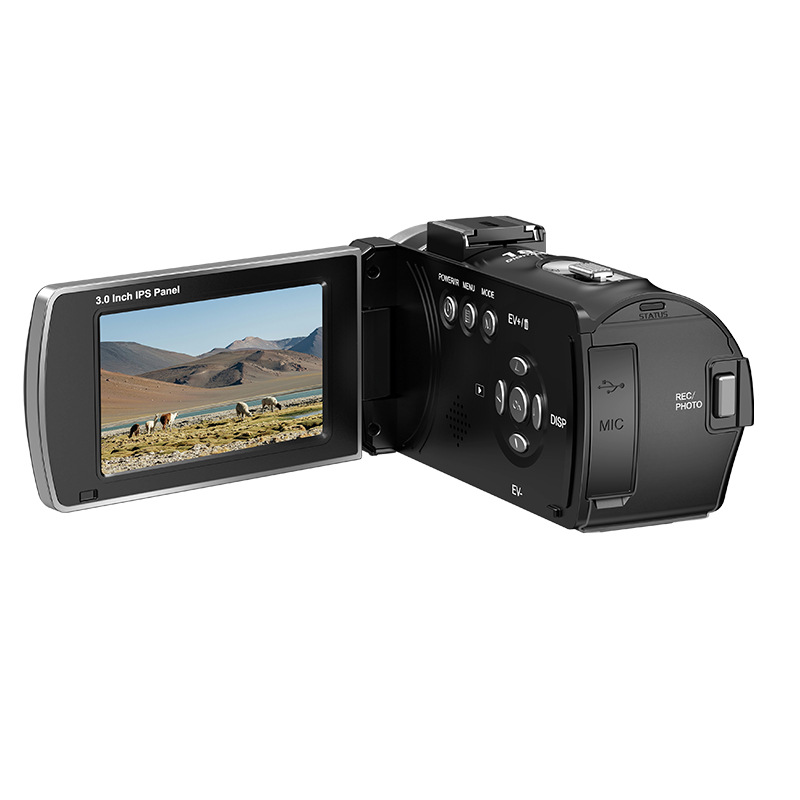 Ordro Z36 HD 4K Digital Camcorder with External Hot Shoe Accessories Microphone Fill Light
